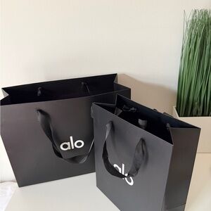 ALO Yoga Black Tote Bag medium and small